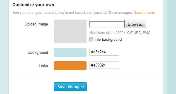 how to change Twitter theme