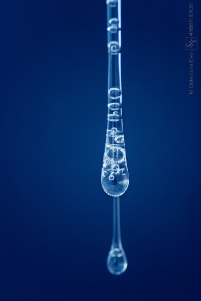 Project - BLUE: Blue Drips macro drip drips drops droplets photography Brighton UK blue