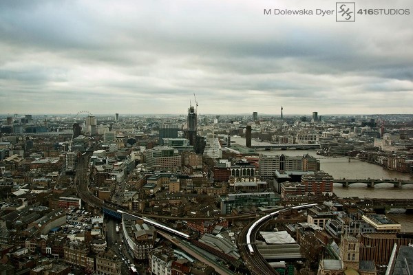 photogaphy challenge above high angle image London panorama from above 