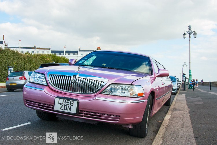 pink limousine pink limo Brighton 